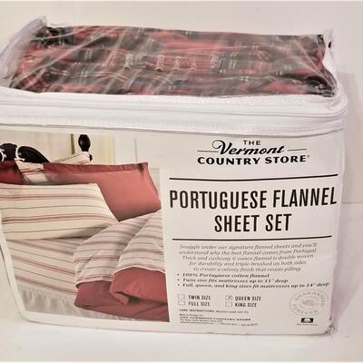 Lot #122 New in Package - Vermont Country Store Queen Sized Flannel Sheet Set