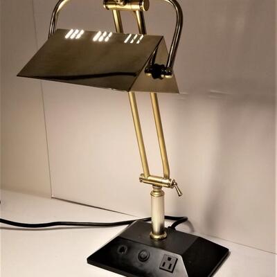 Lot #123  Adjustable Brass Desk Lamp