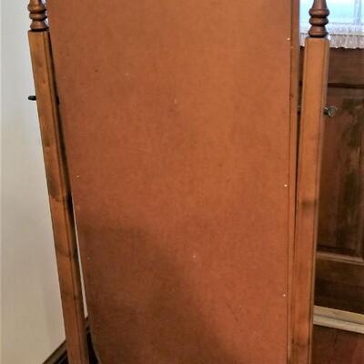 Lot #151  Heavy Cheval Mirror - Solid wood