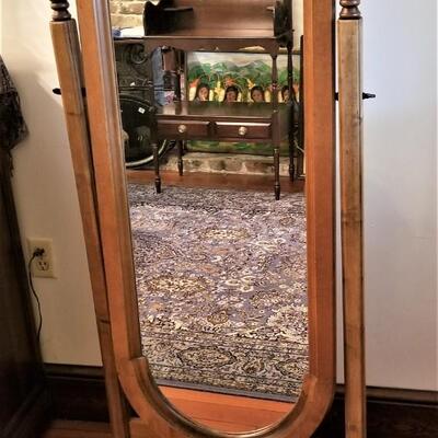 Lot #151  Heavy Cheval Mirror - Solid wood