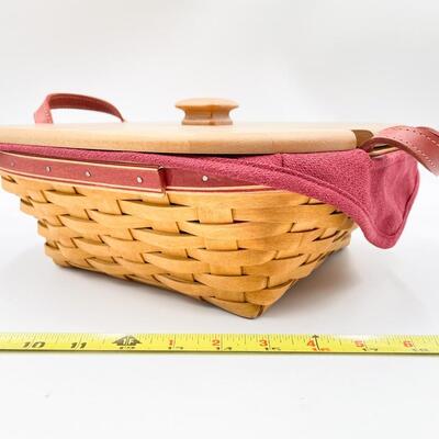 LONGABERGER 2005 CHRISTMAS COLLECTION â€œSILVER BELLSâ€ BASKET W/LID