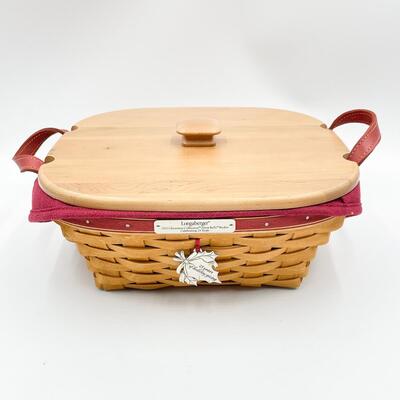 LONGABERGER 2005 CHRISTMAS COLLECTION â€œSILVER BELLSâ€ BASKET W/LID