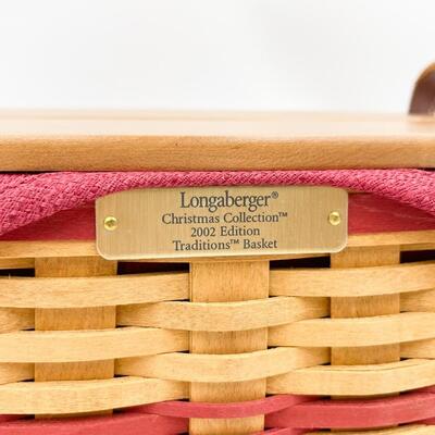 LONGABERGER 2002 CHRISTMAS COLLECTION â€œTRADITIONSâ€ BASKET W/LID