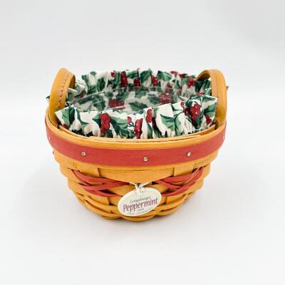 LONGABERGER 1999 TREE TRIMMING â€œPEPPERMINTâ€ BASKET