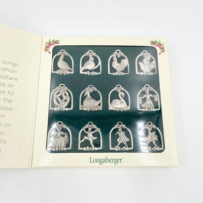 LONGABERGER â€œ12 GIFTS OF CHRISTMASâ€ MINI PEWTER ORNAMENTS