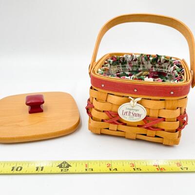 LONGABERGER 2000 TREE TRIMMING â€œLET IT SNOWâ€ BASKET W/ LID