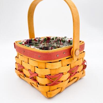 LONGABERGER 2000 TREE TRIMMING â€œLET IT SNOWâ€ BASKET W/ LID