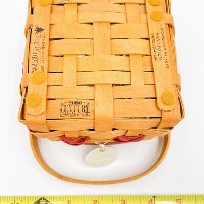 LONGABERGER 2000 TREE TRIMMING â€œLET IT SNOWâ€ BASKET W/ LID