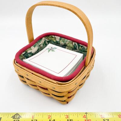 LONGABERGER 2003 â€œHOLIDAY HELPERâ€ POST-IT NOTE BASKET