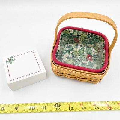 LONGABERGER 2003 â€œHOLIDAY HELPERâ€ POST-IT NOTE BASKET