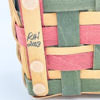 LONGABERGER 2003 â€œHOLIDAY HELPERâ€ POST-IT NOTE BASKET