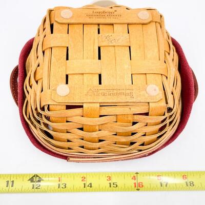 LONGABERGER 2005 TREE TRIMMING â€œTINSELâ€ BASKET W/ LID