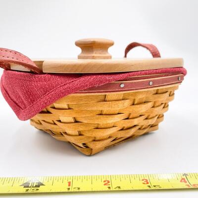 LONGABERGER 2005 TREE TRIMMING â€œTINSELâ€ BASKET W/ LID