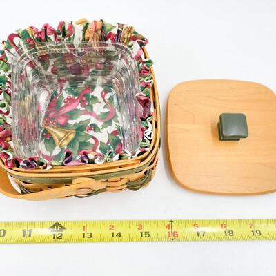 LONGABERGER 2000 TREE TRIMMING â€œLET IT SNOWâ€ BASKET W/ LID