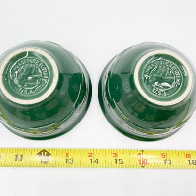 LONGABERGER POTTERY WOVEN TRADITIONS MINI BOWLS - IVY GREEN