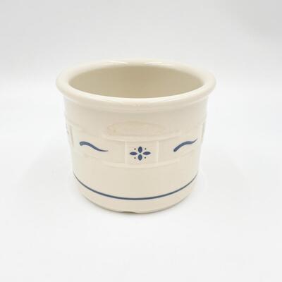 LONGABERGER POTTERY WOVEN TRADITIONS SMALL CROCK - CLASSIC BLUE