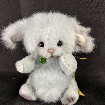 Small Adorable Fuzzy Bunny Rabbit with Jointed Limbs by Yumi Camui