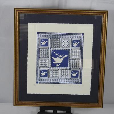 Artist signed quilt print Mary Rutherford Flying Geese