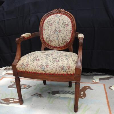 Louis XVI Mahogany Fauteuil Arm Chair