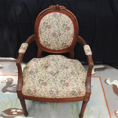 Louis XVI Mahogany Fauteuil Arm Chair