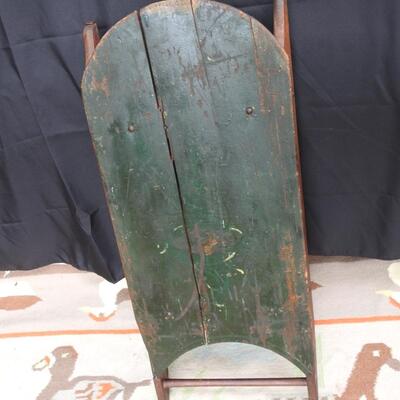 Primitive Wood Adirondack Wood Sled with Metal runners