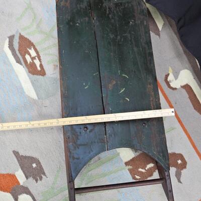 Primitive Wood Adirondack Wood Sled with Metal runners