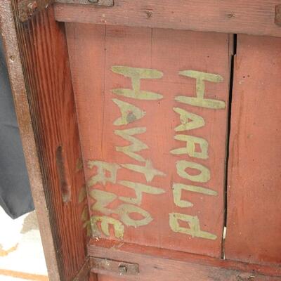Primitive Wood Adirondack Wood Sled with Metal runners