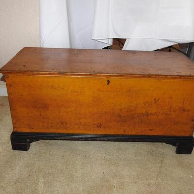 1800s Dovetailed Birdseye maple Blanket chest