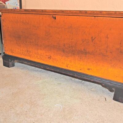 1800s Dovetailed Birdseye maple Blanket chest