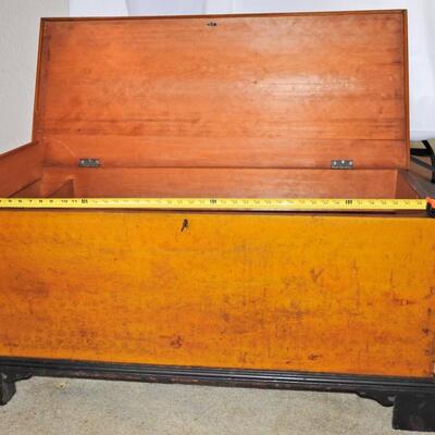 1800s Dovetailed Birdseye maple Blanket chest