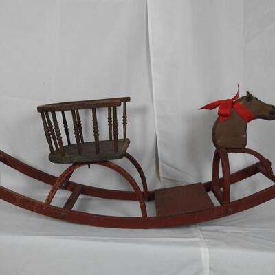 Vintage Childs Wood Rocking horse