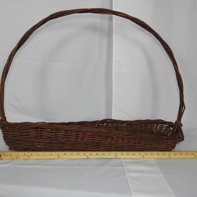 Vintage twig flower basket
