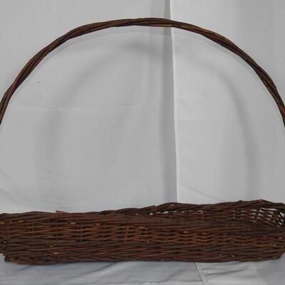 Vintage twig flower basket