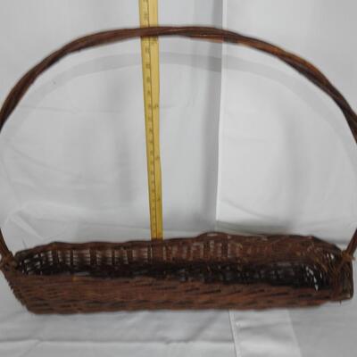 Vintage twig flower basket