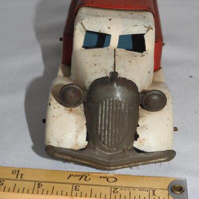 Vintage Metal Deluxe Delivery Truck with wheels 