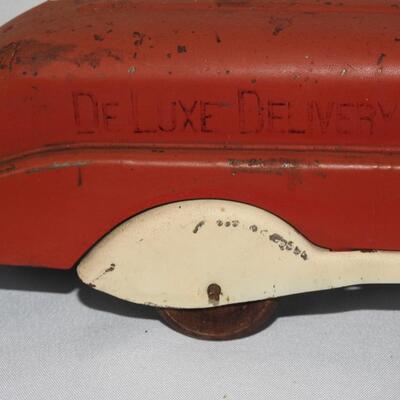 Vintage Metal Deluxe Delivery Truck with wheels 