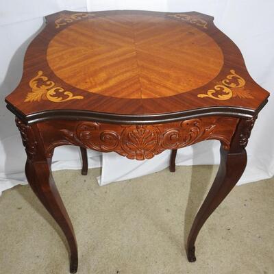 Pair of 1910's antique French Louis XV Inlayed side tables