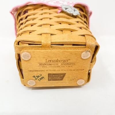 LONGABERGER 2004 AMERICAN CANCER SOCIETY â€œHORIZON OF HOPEâ€ BASKET W/ LID