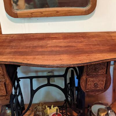 Nicely constructed converted sewing table