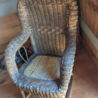 Adorable childs wicker rocker in fantastic shape!