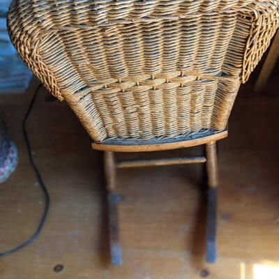Adorable childs wicker rocker in fantastic shape!
