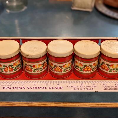 Cute Vintage Swedish set of spice tins