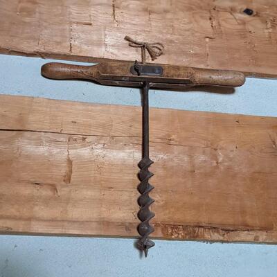 Antique Auger hand drill, you don't need no stinkin' power