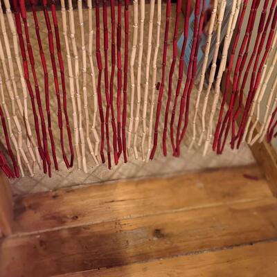 Rare US Flag bamboo bead curtain, great condition