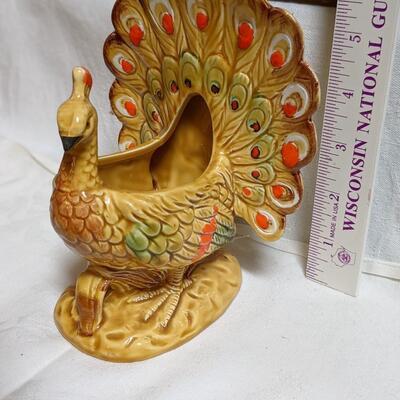 Vintage Enesco ceramic peacock