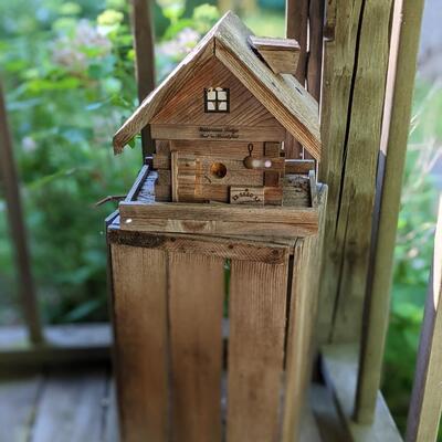 Cute birdhouse and crate
