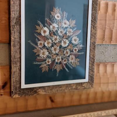 Gorgeous framed genuine pressed dried flower arrangement