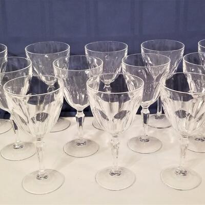 Lot #166  12 Crystal Goblets - classic design