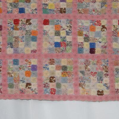 Yo Yo Vintage crib quilt