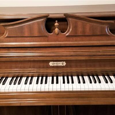 Lot #170  Vintage KIMBALL Piano with Bench